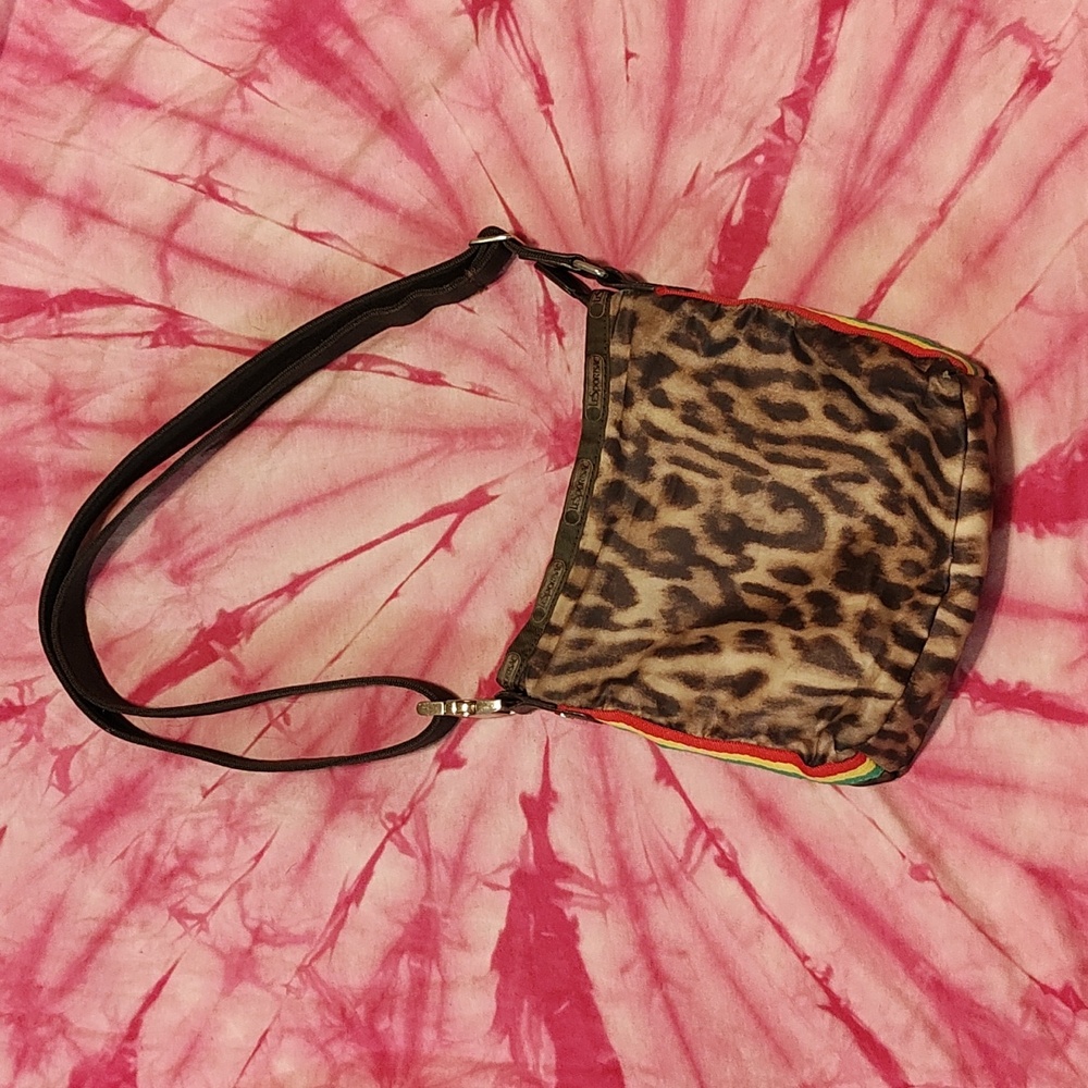 Gwen Stefani L.A.M.B. LeSportsac Leopard Rasta Concert Bag mini crossbody